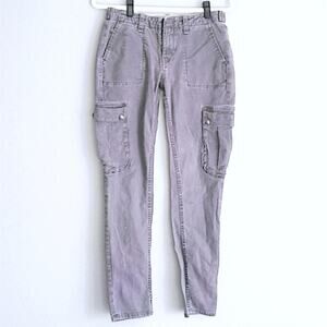 Rag & Bone Women’s Cargo Pants Soft Grunge Utility Washed Black Straight Sz 25